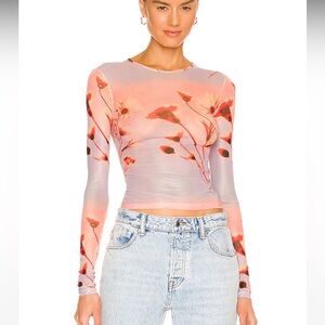 Miaou mesh long sleeve top